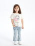 LC Waikiki Crew Neck Printed Short Sleeve Baby Girl T-Shirt
